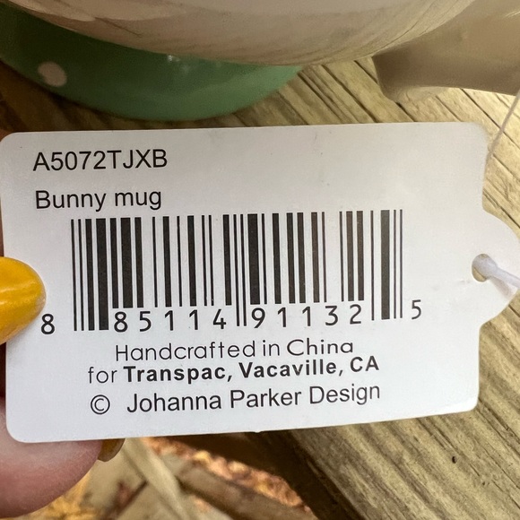 JOHANNA PARKER Transpac Bunny Mug Bowl NWT NEW New - Picture 4 of 10